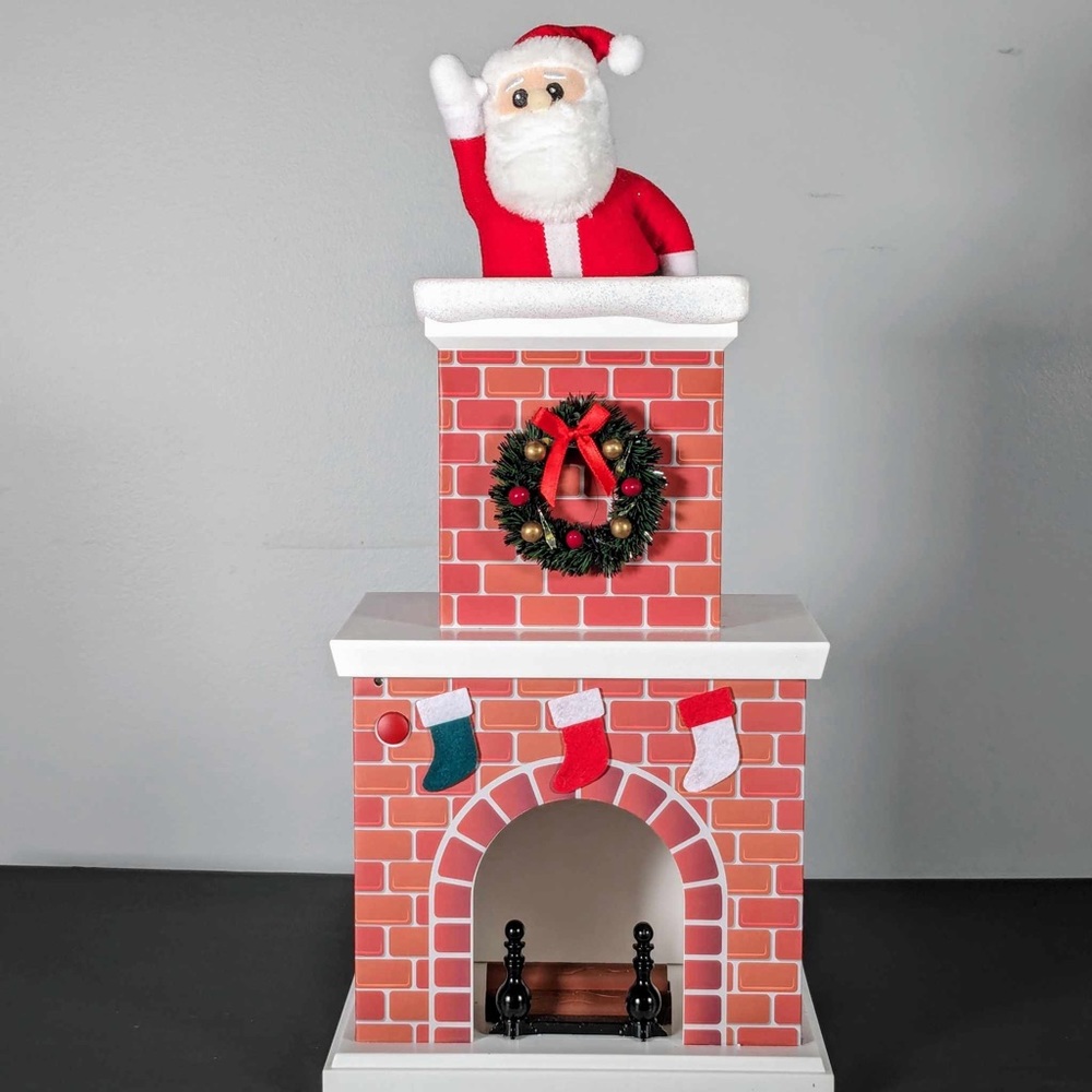 Mr . Christmas 16" Animated Santa in Chimney